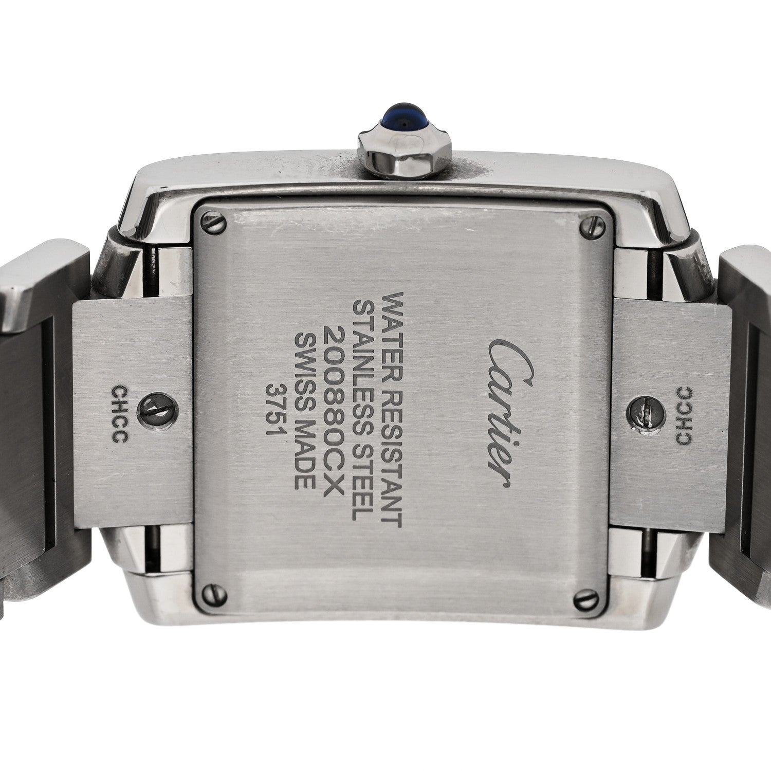 Cartier Stainless Steel Diamond Bezel 25mm Tank Francaise Quartz Watch 4 of 7