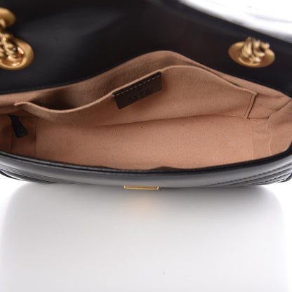 Gucci Calfskin Matelasse Mini GG Marmont Shoulder Bag Black 5 of 9