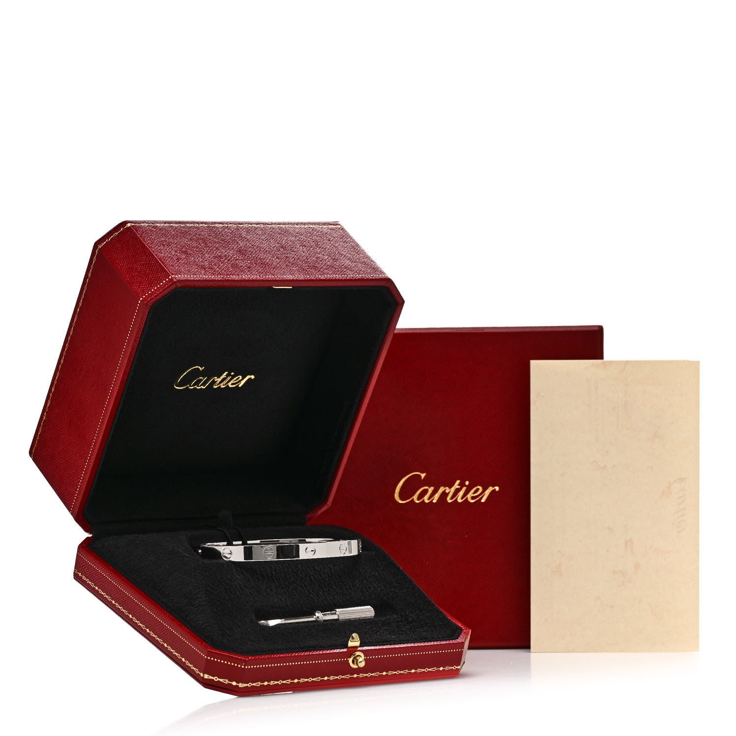 Cartier 18K White Gold LOVE Bracelet 17 8 of 9