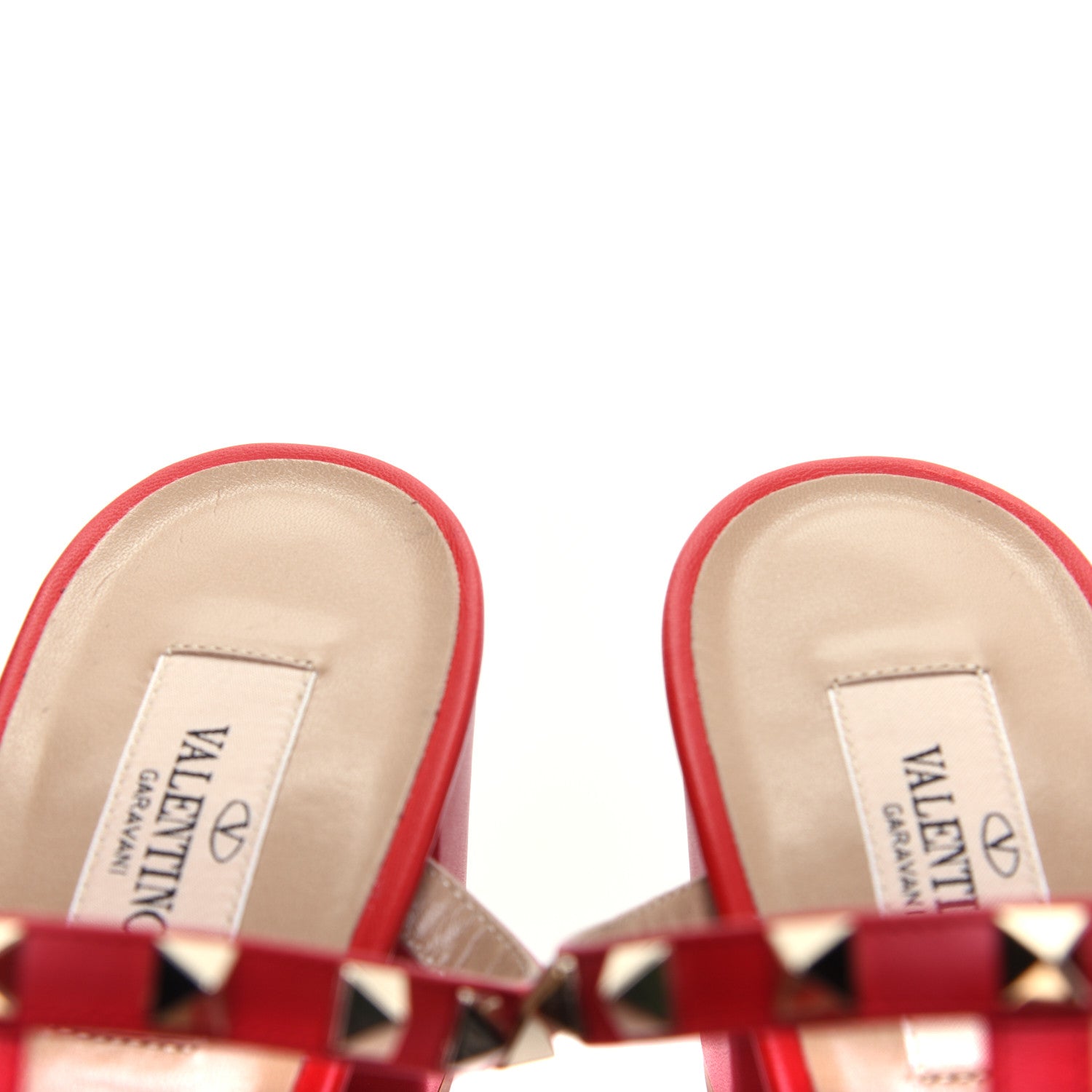 Valentino Garavani Calfskin Rockstud 60mm Caged Slide Sandals 41 Rosso Valentino 11 of 13