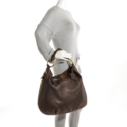 Prada Cervo Antik Hobo Cacao 3 of 10