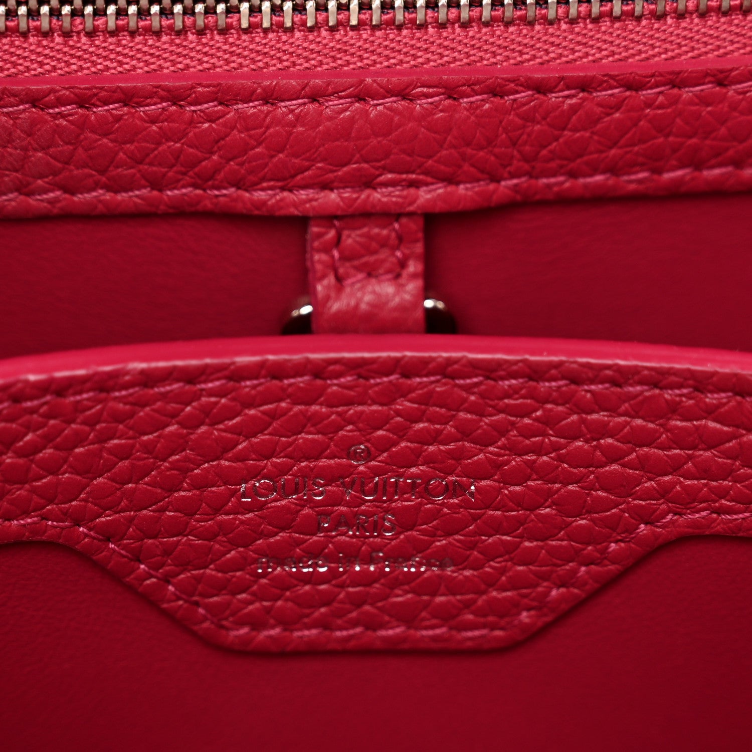 Louis Vuitton Taurillon Lace Croquets Capucines BB Groseille 7 of 9
