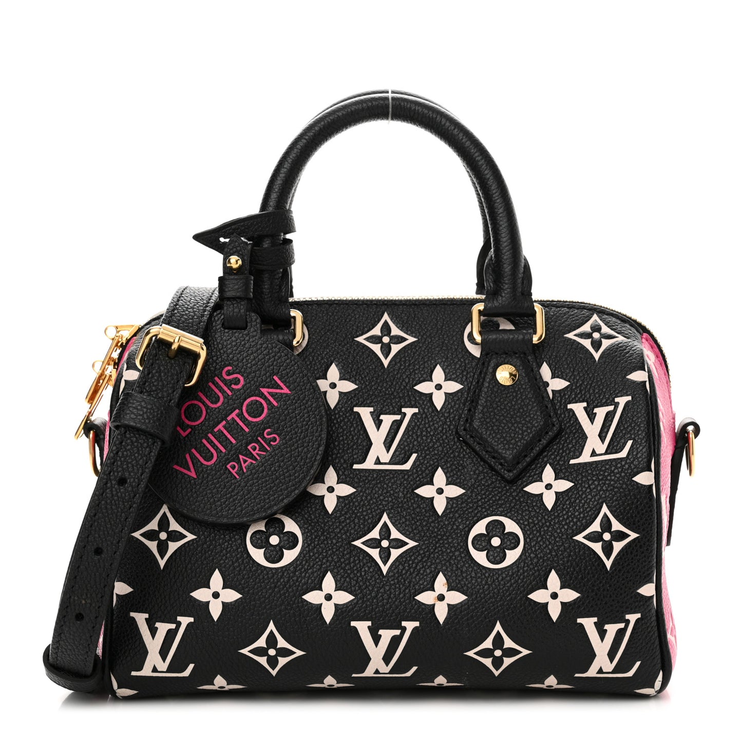 Empreinte Monogram Spring in the City Speedy Bandouliere 20 Black White Pink