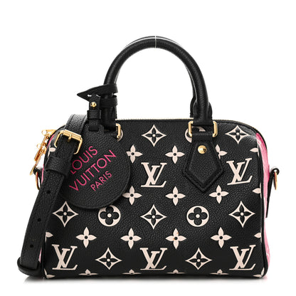 Louis Vuitton Empreinte Monogram Spring in the City Speedy Bandouliere 20 Black White Pink 1 of 9