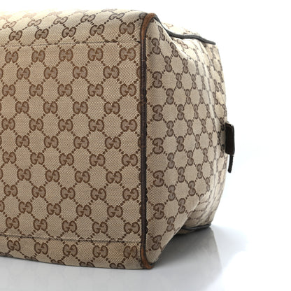 Gucci GG Monogram Web Medium Collapsible Carry On Duffle Beige Brown 9 of 10