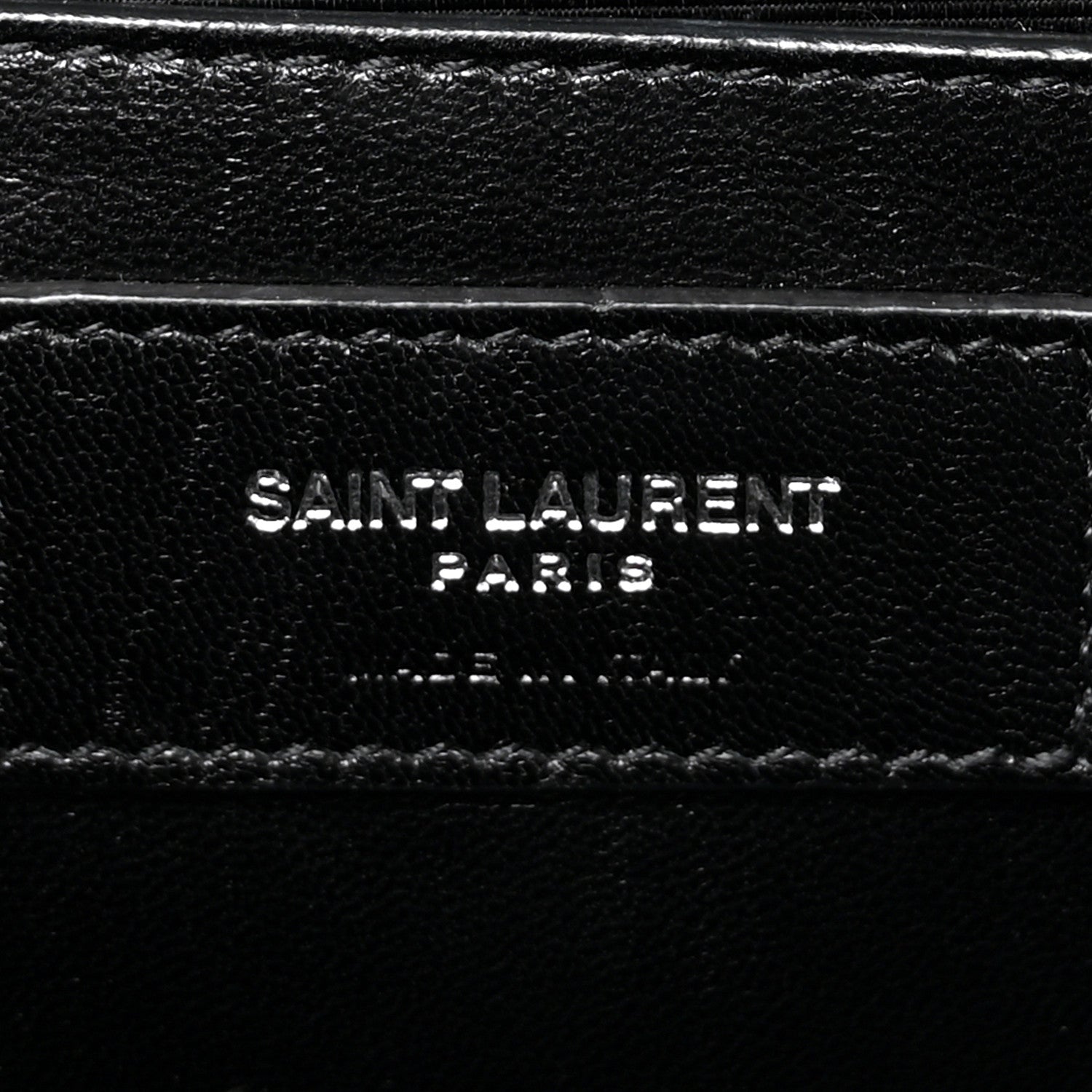 Saint Laurent Grain De Poudre Textured Mixed Matelasse Triquilt Medium Monogram Monochrome Satchel Black 6 of 9