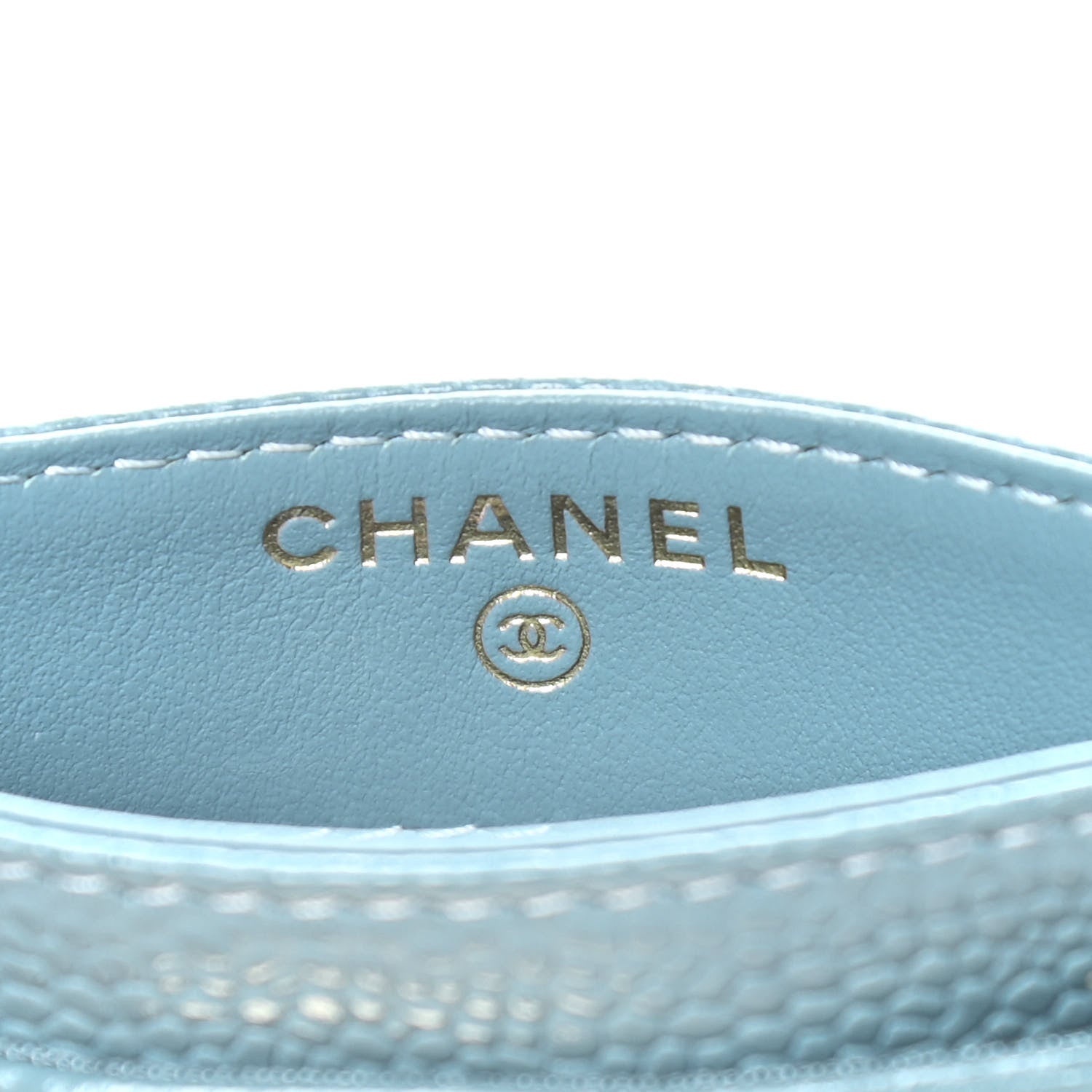Chanel Caviar Quilted Boy Card Holder Light Blue 6 of 8