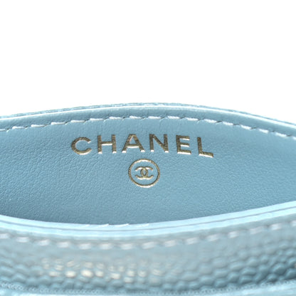 Chanel Caviar Quilted Boy Card Holder Light Blue 6 of 8