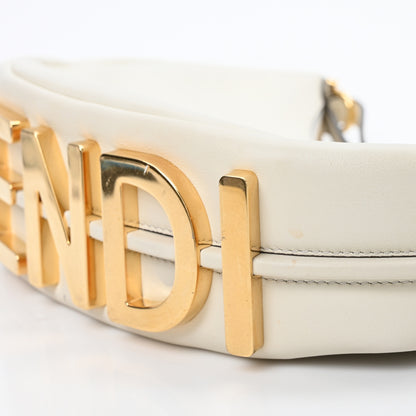 Fendi Vitello Grace Matte Small Fendigraphy Hobo Bag White Ice 9 of 9