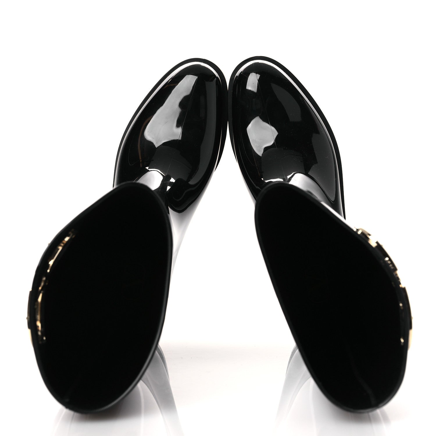 Valentino Garavani Rubber Vlogo Knee High Rain Boots 39 Black 2 of 11