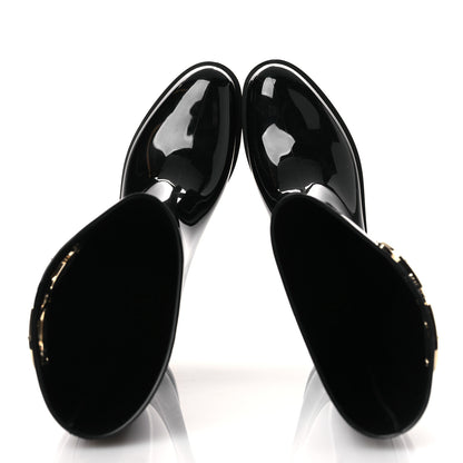 Valentino Garavani Rubber Vlogo Knee High Rain Boots 39 Black 2 of 11