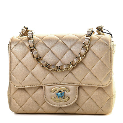 Chanel Metallic Lambskin Quilted Mini Square Flap Gold 1 of 11