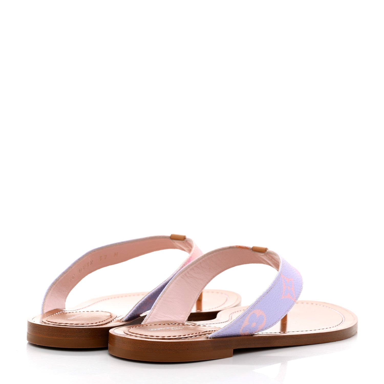 Louis Vuitton Monogram Sunny Flat Thong Sandals 37 Rose Clair Pink 4 of 8