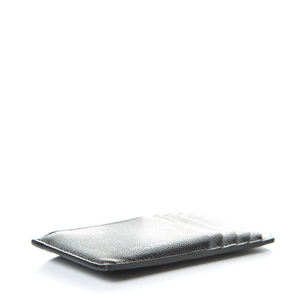 Saint Laurent Grained Calfskin 5 Fragments Zip Pouch Card Holder Black 4 of 9