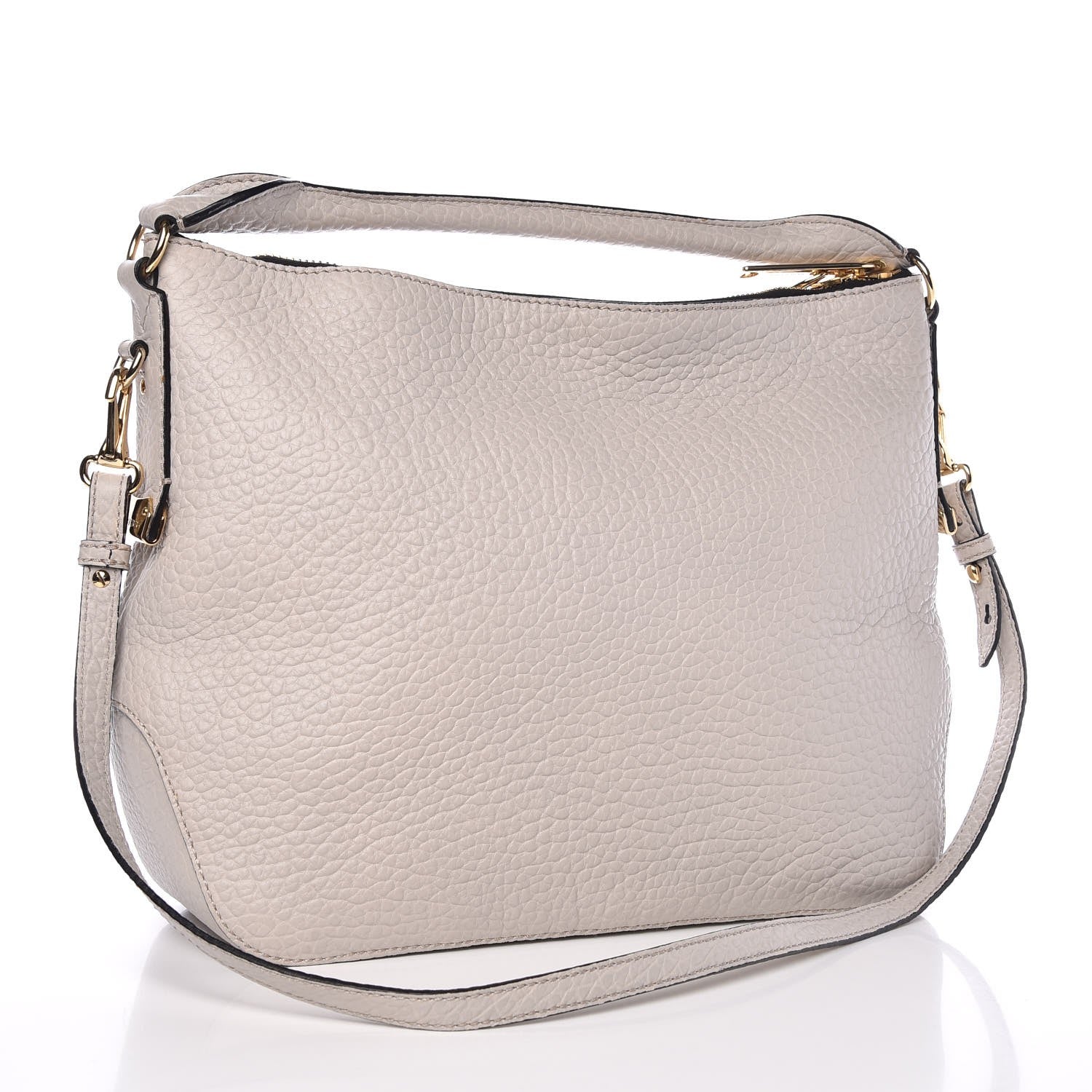 Burberry Heritage Grain Small Ledbury Hobo Stone White 4 of 11