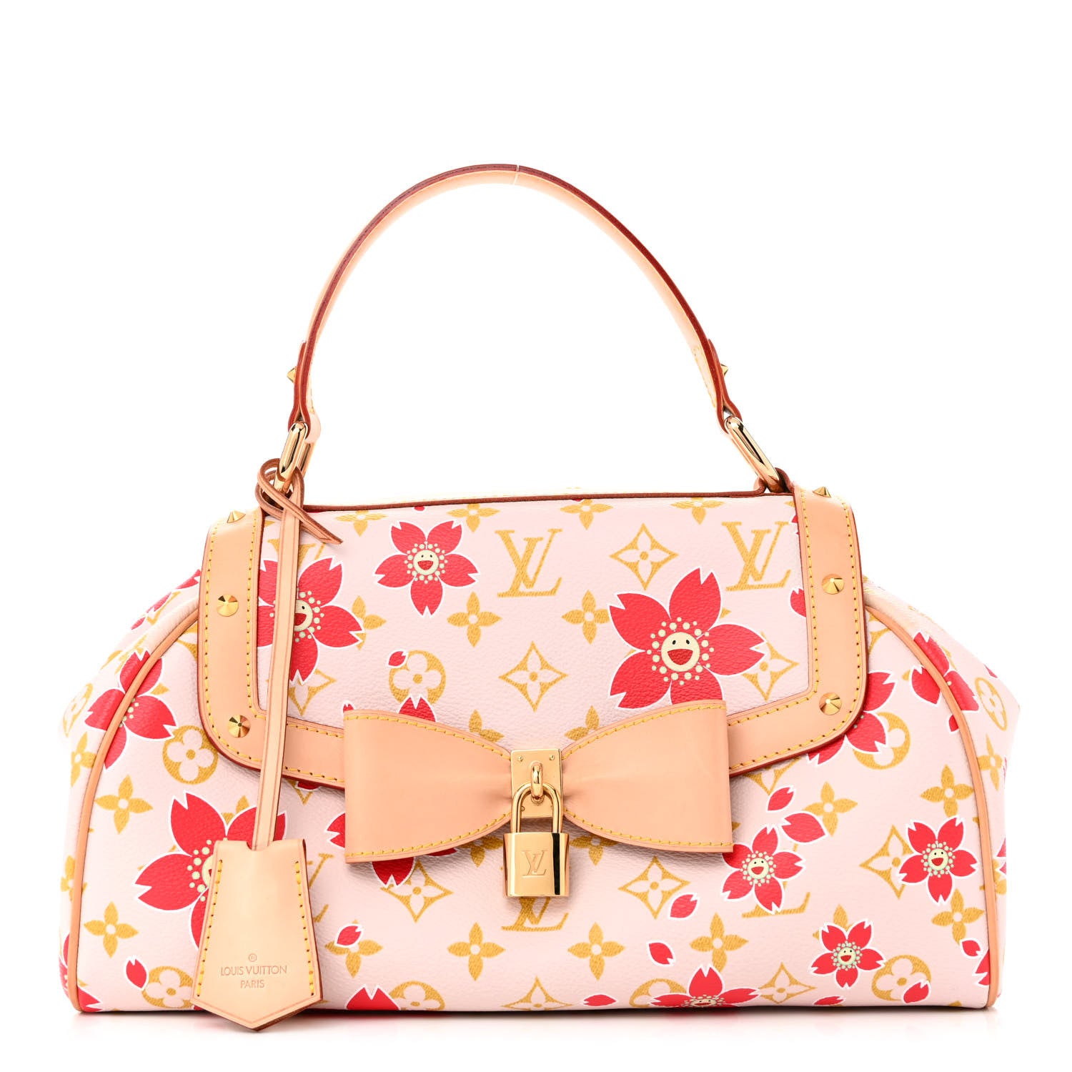 Louis Vuitton Monogram Cherry Blossom Sac Retro Bag Red 1 of 12