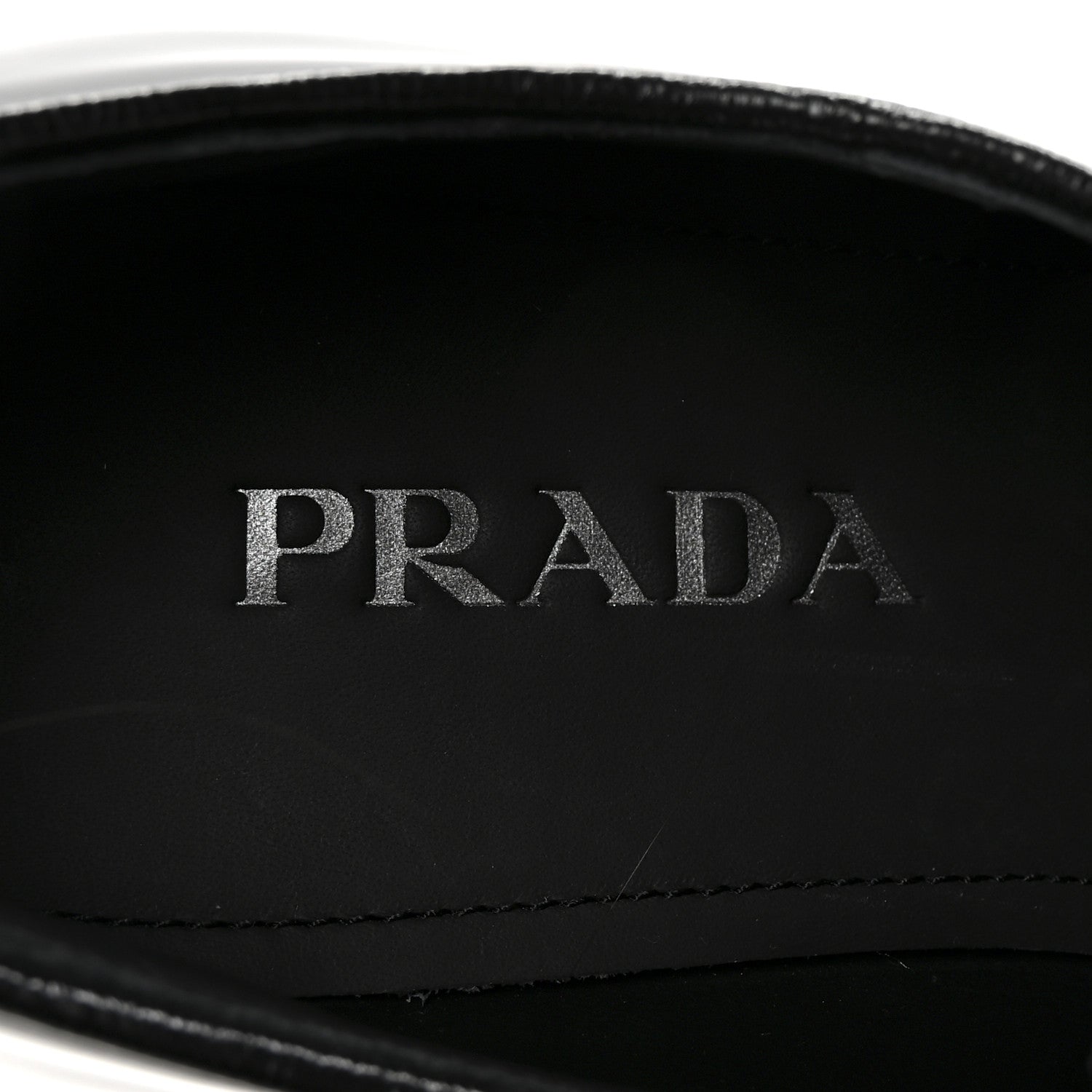 Prada Spazzolato Lace Up 50mm Loafers 39 Black 8 of 9