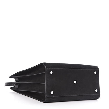 Saint Laurent Suede Crocodile Embossed Small Sac De Jour Black 4 of 9