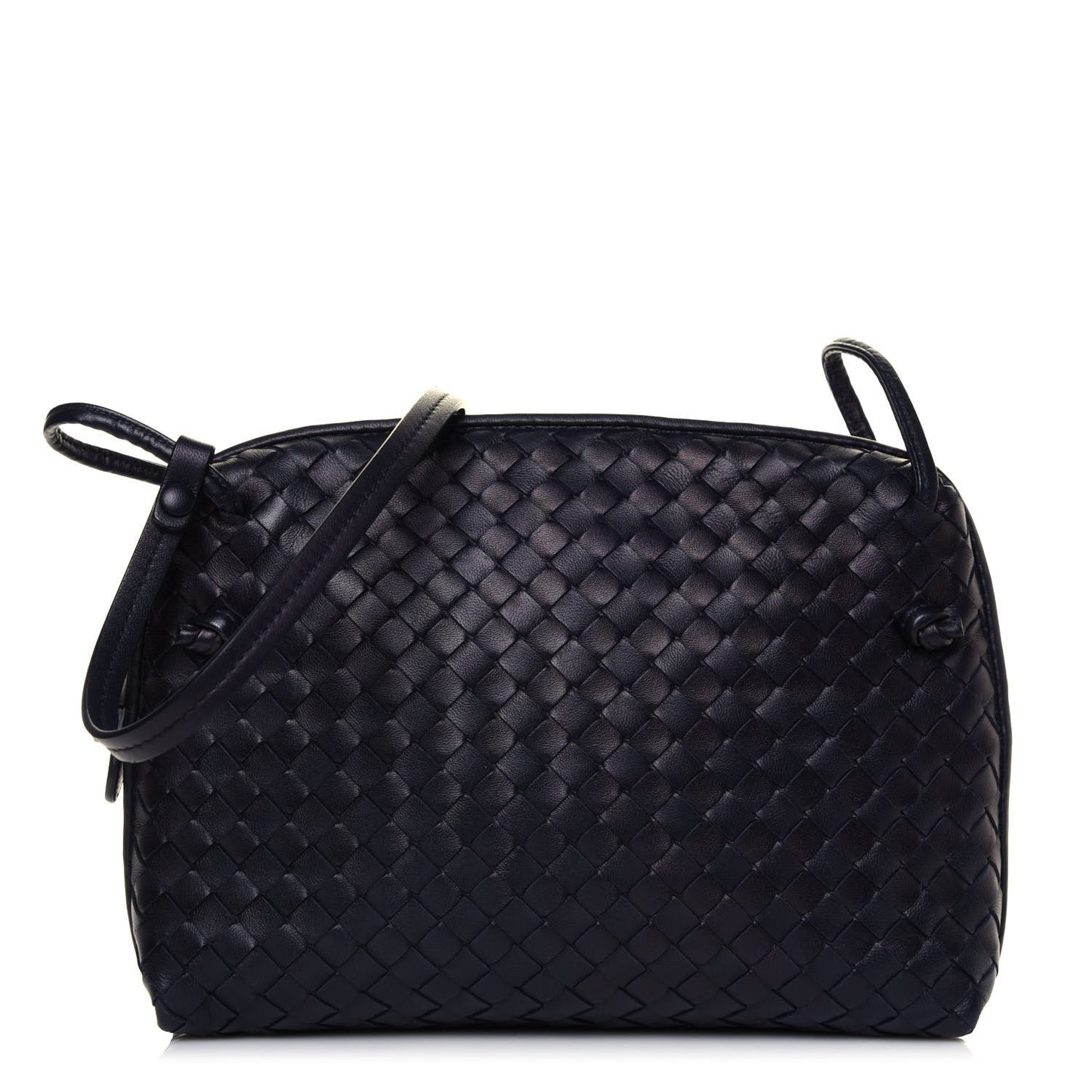 Nappa Intrecciato Nodini Crossbody Messenger Tourmaline