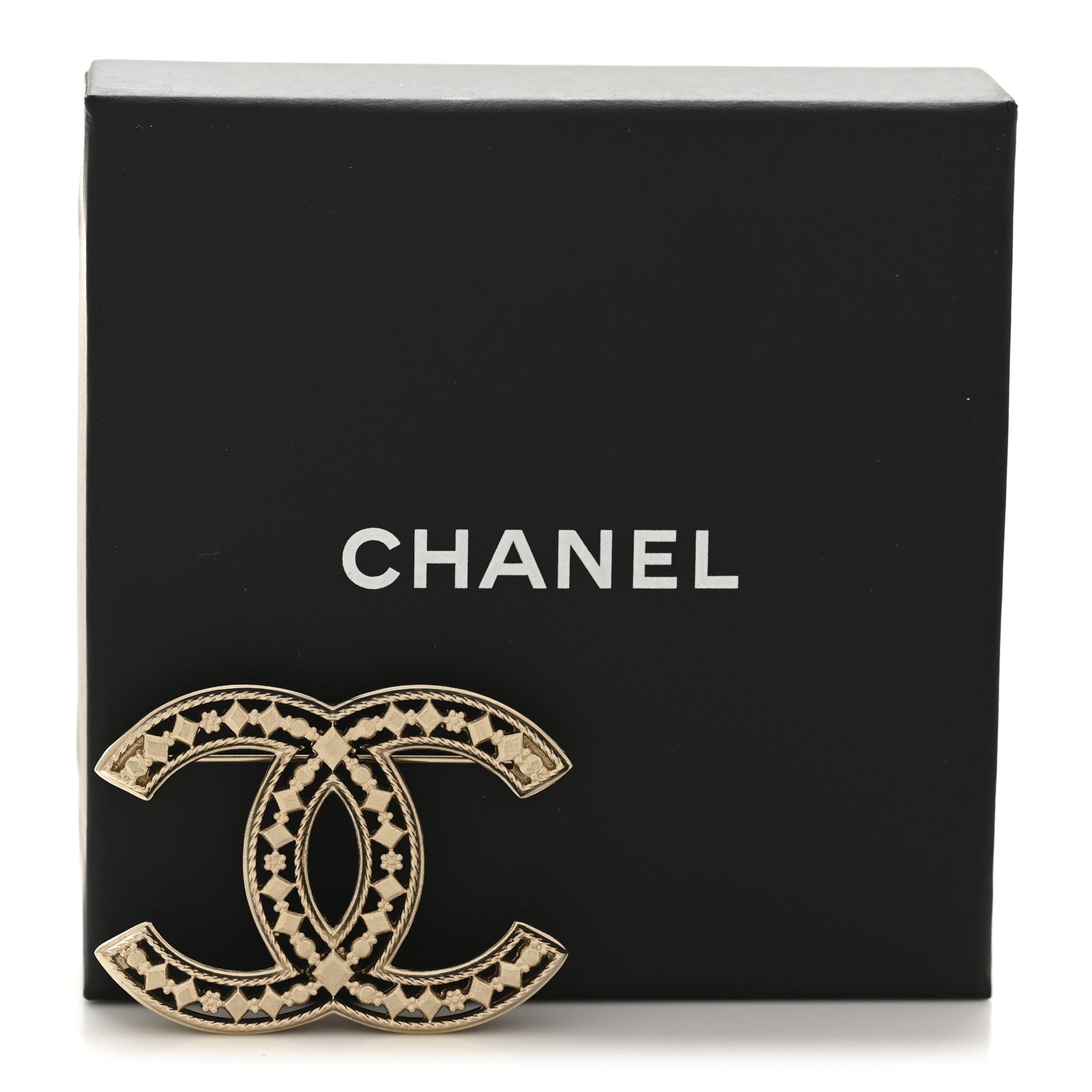 Chanel Metal CC Brooch Gold 4 of 4