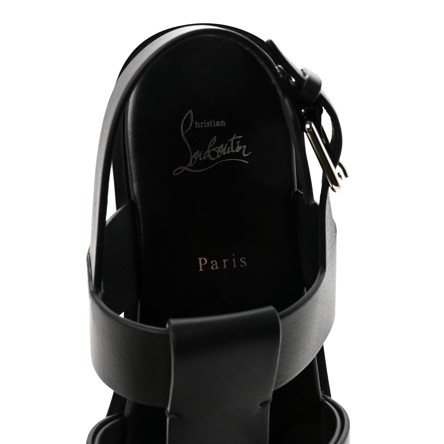 Christian Louboutin Calfskin Mens Chambeliss Sandals 41 Black 8 of 9