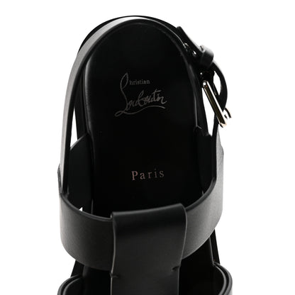 Christian Louboutin Calfskin Mens Chambeliss Sandals 41 Black 8 of 9