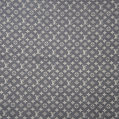 Louis Vuitton Silk Wool Monogram Denim Shawl Blue 1 of 5