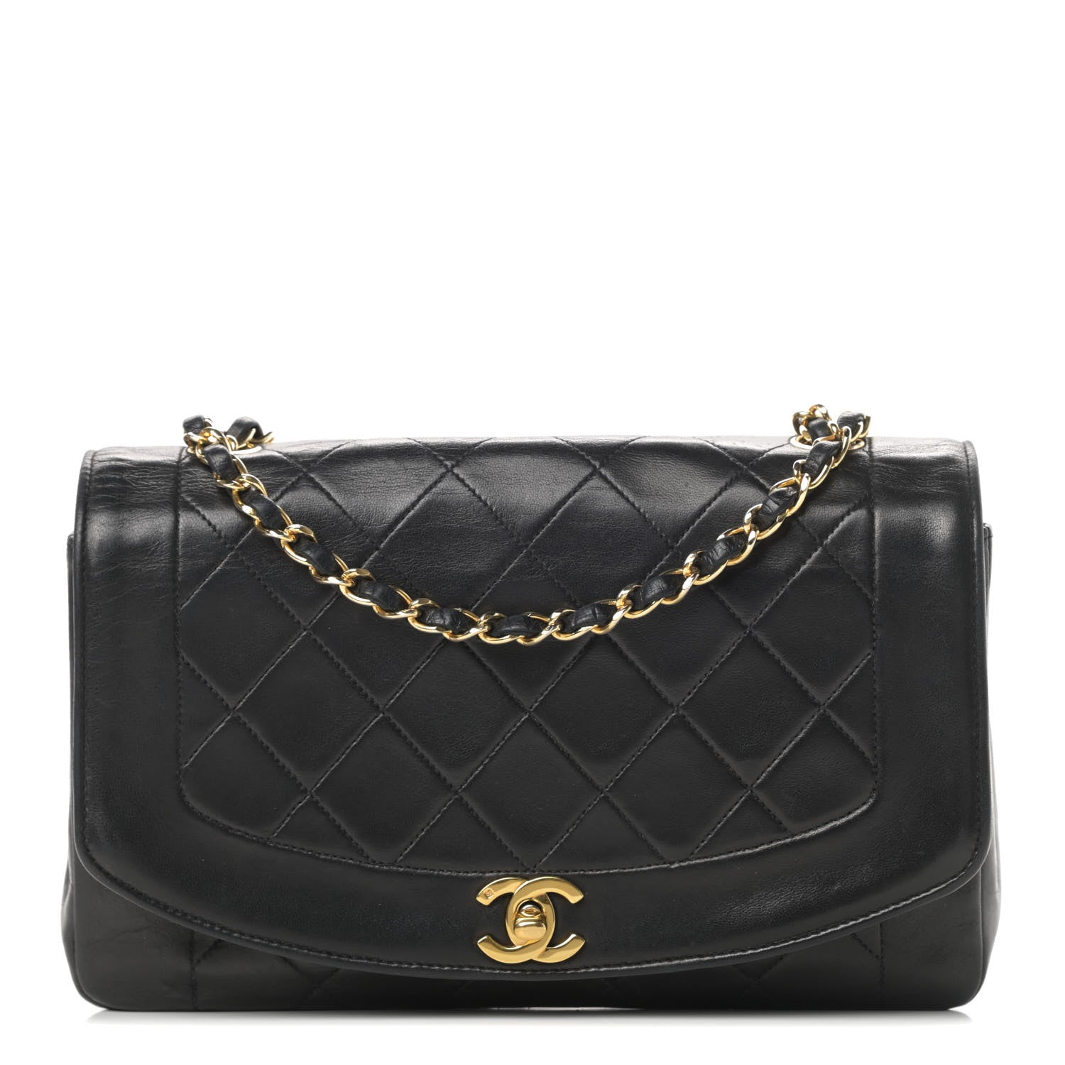 Chanel Lambskin Quilted Medium Single Flap Black 1 of 14