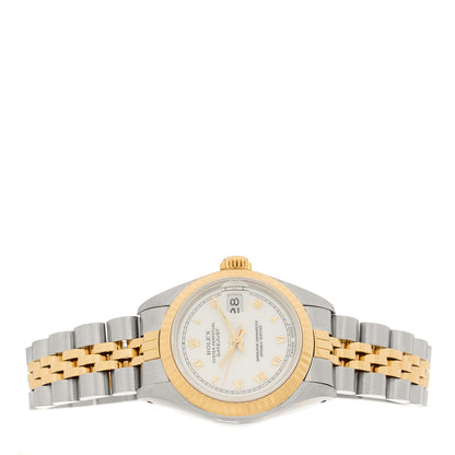 Rolex Stainless Steel 18K Yellow Gold 26mm Oyster Perpetual Datejust Watch White Roman 69173 2 of 4