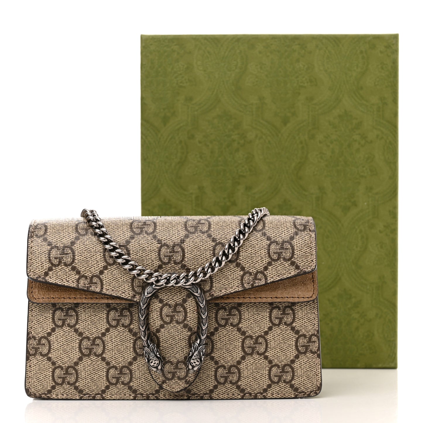 GG Supreme Monogram Super Mini Dionysus Shoulder Bag Taupe
