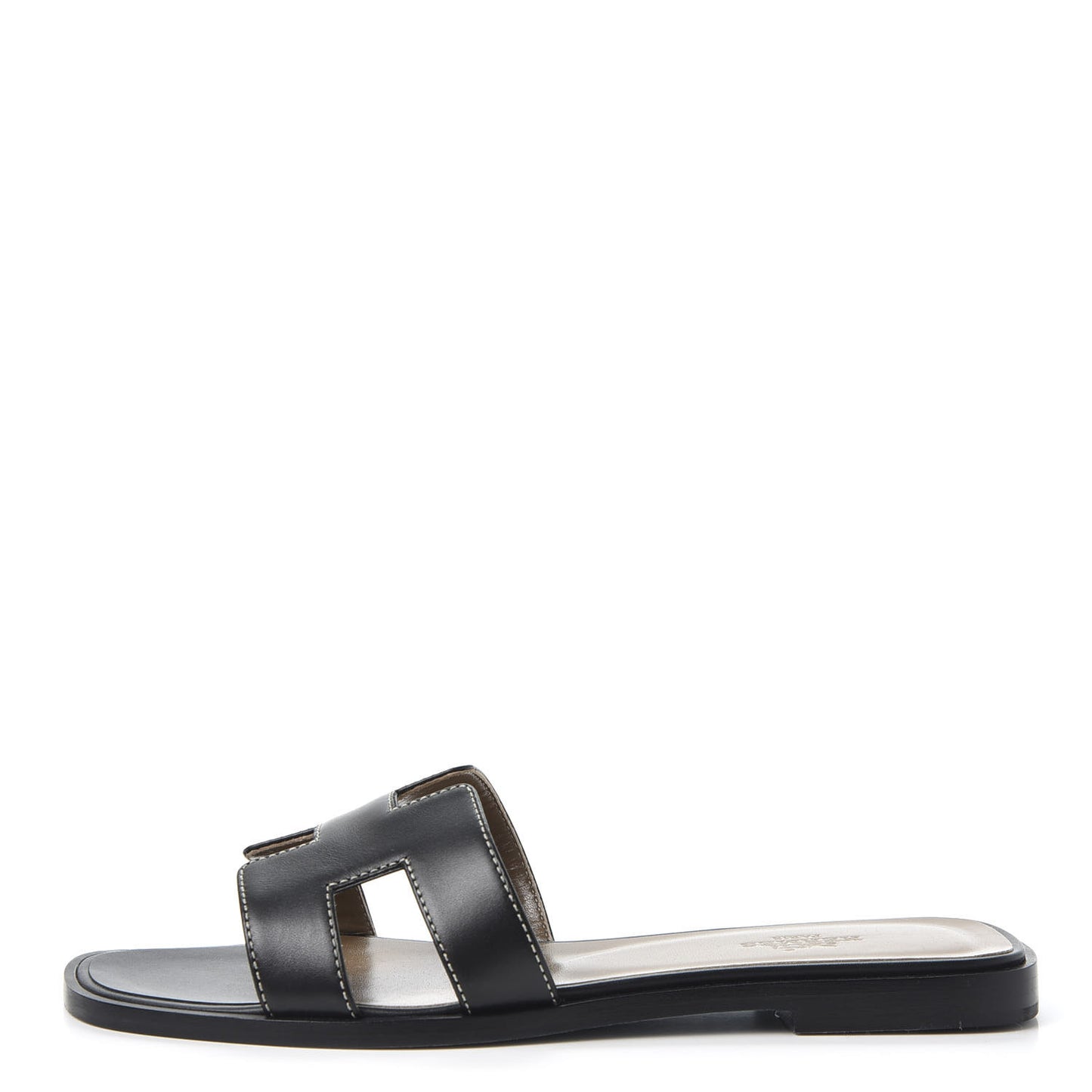 Box Calfskin Oran Sandals 36.5 Black