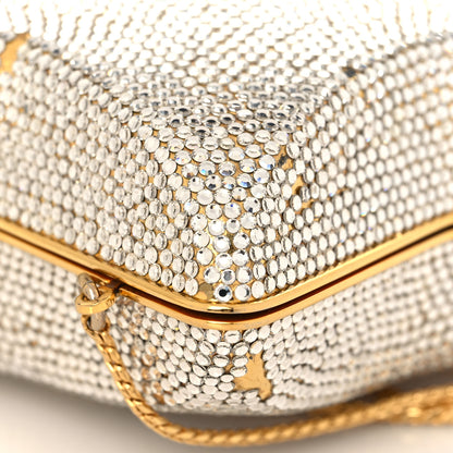 Judith Leiber Swarovski Crystal Star Minaudiere Clutch Gold 11 of 23