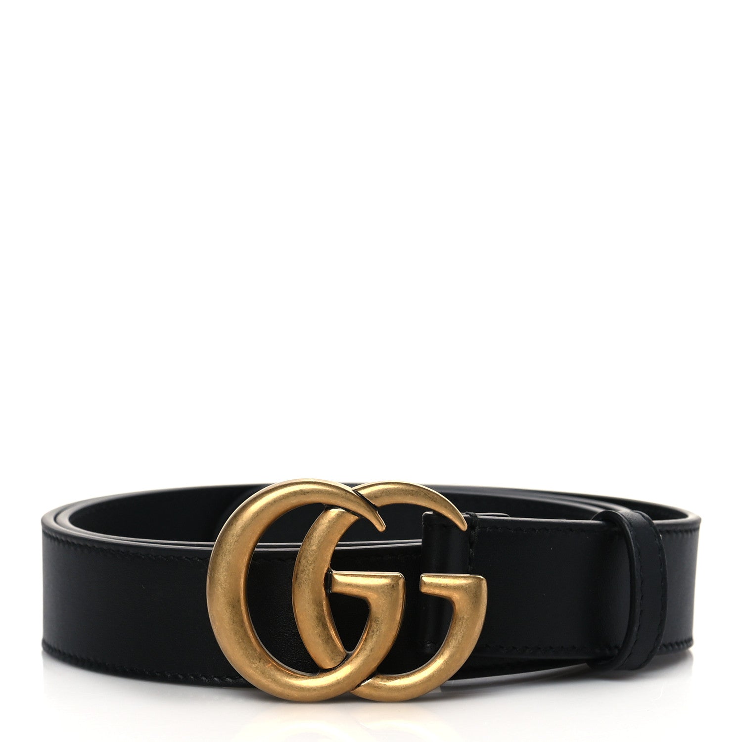 Gucci Calfskin Double G 30mm Belt 95 38 Black 1 of 5