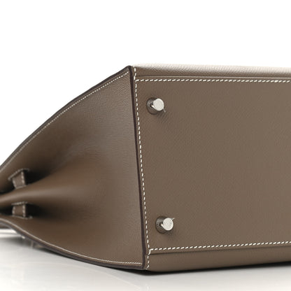 Hermes Epsom Horseshoe Kelly Sellier 35 Etoupe 9 of 10