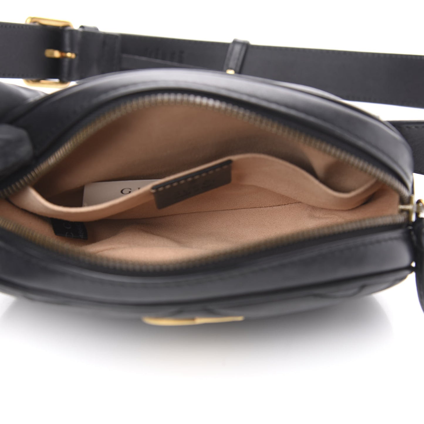 Calfskin Matelasse GG Marmont Belt Bag 105 42 Black