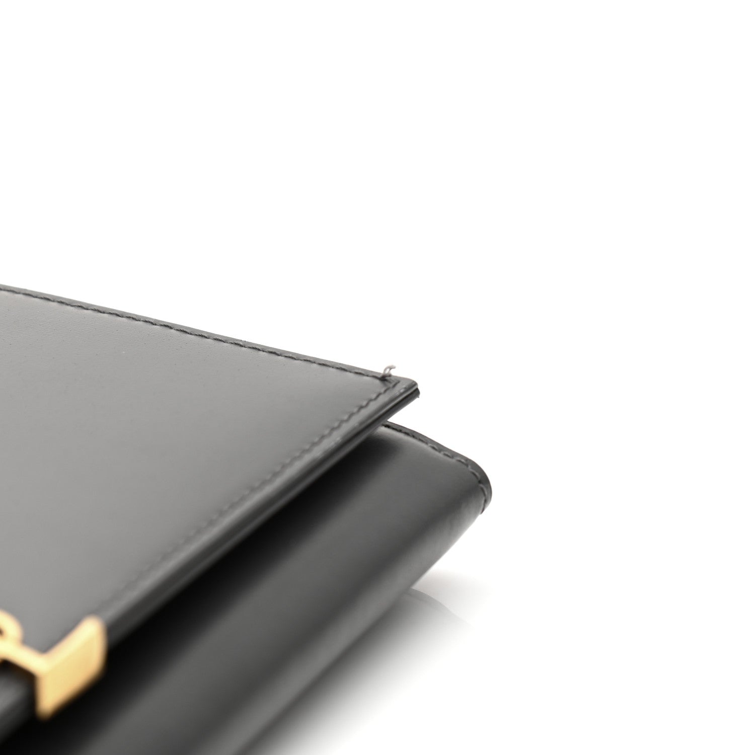 Saint Laurent Glossy Calfskin Monogram Chain Wallet Storm 8 of 8