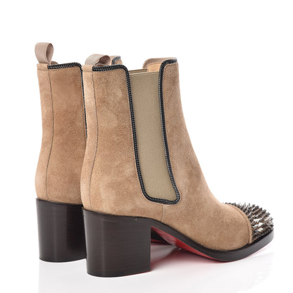 Christian Louboutin Veau Velours Otaboo 70 Chelsea Boots 37.5 Camel 4 of 9