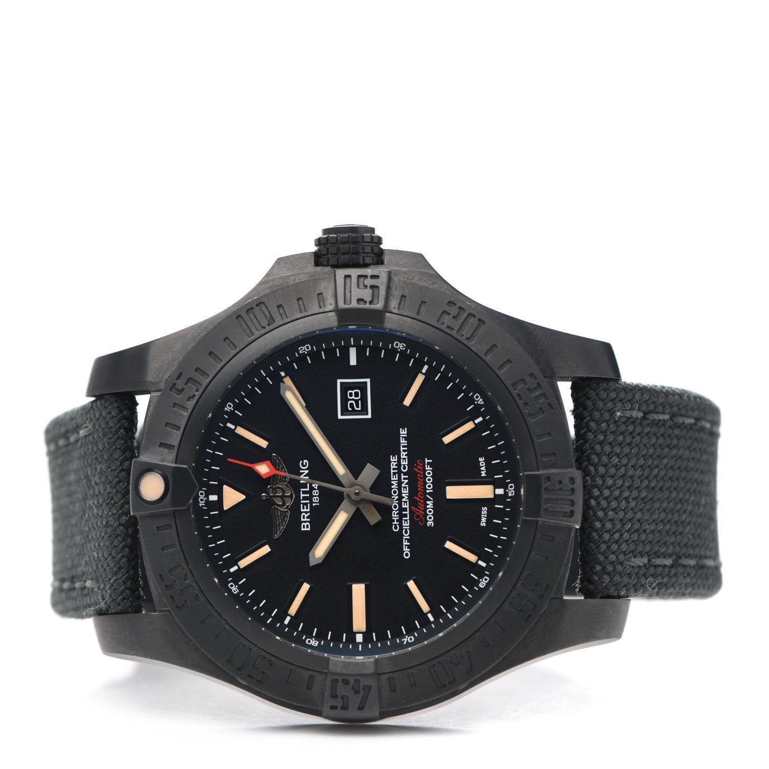 Breitling Black Titanium 48mm Avenger Blackbird 44 Automatic Watch Volcano Black V17310 2 of 4