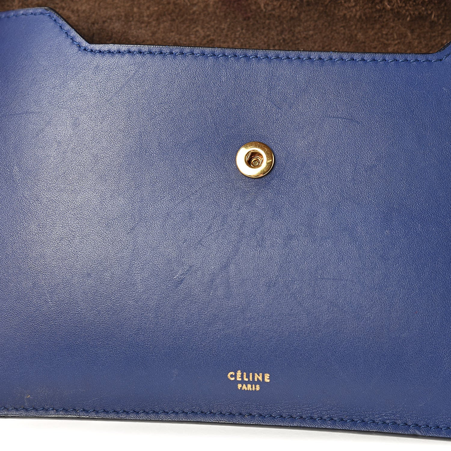 Celine Smooth Calfskin Tie Knot Companion Pouch Dark Indigo 11 of 14