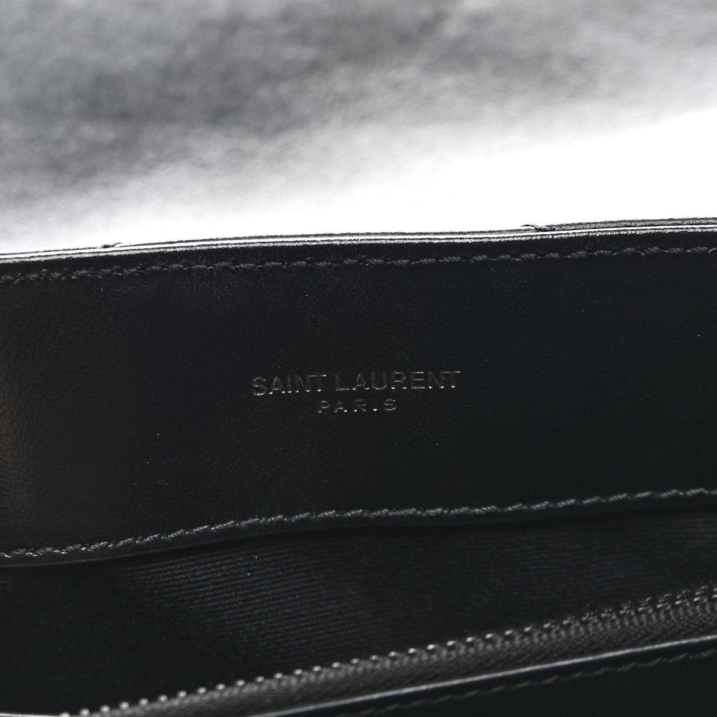 Calfskin Y Quilted Monogram Monochrome Small Loulou Chain Satchel Black