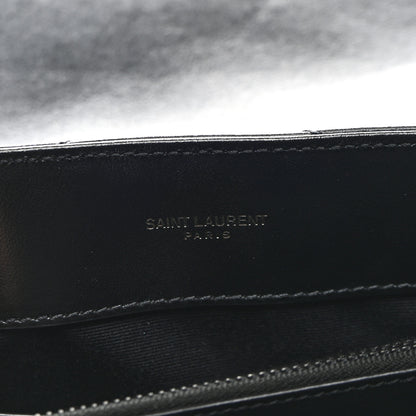 Saint Laurent Calfskin Y Quilted Monogram Monochrome Small Loulou Chain Satchel Black 6 of 11