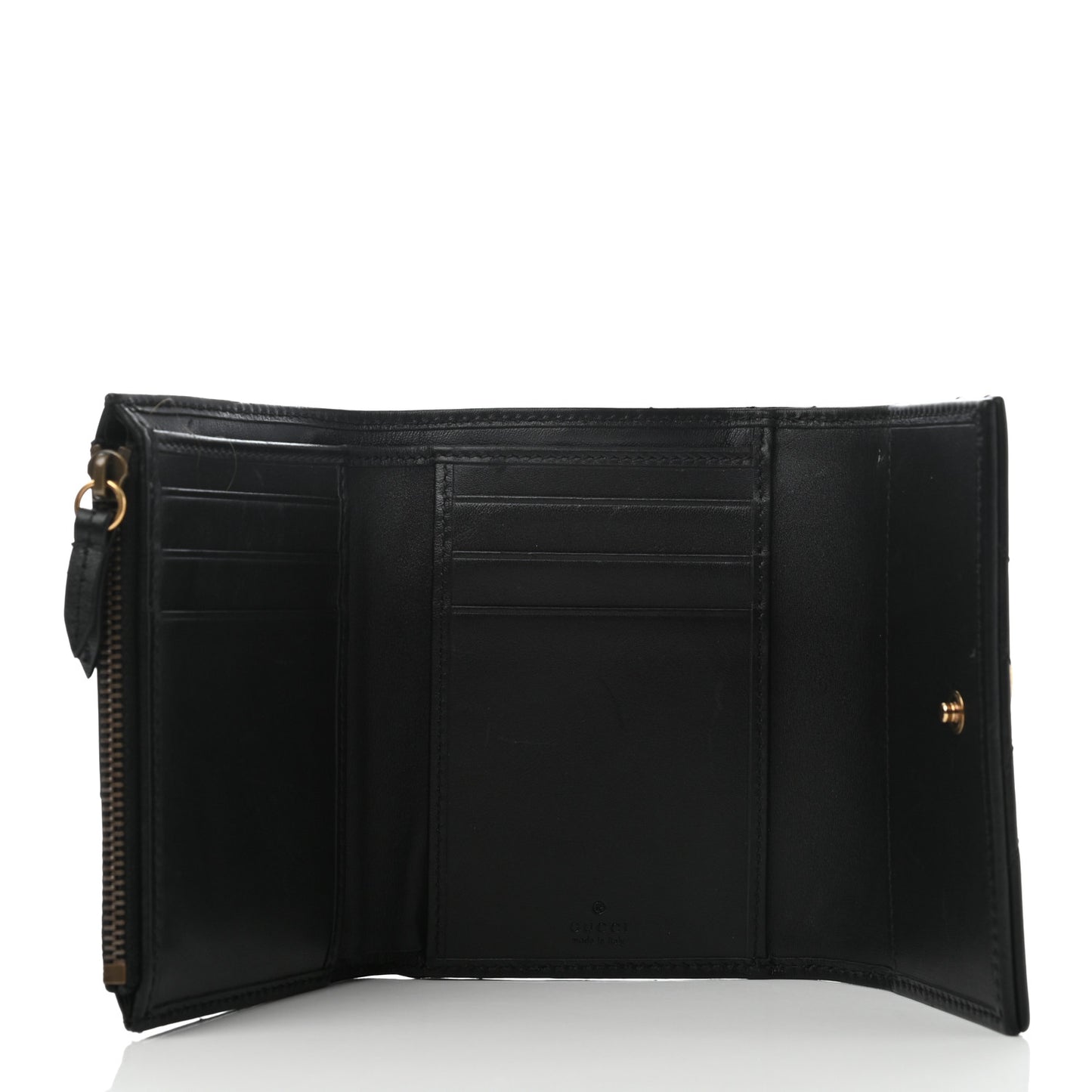 Calfskin Matelasse GG Marmont Wallet Black