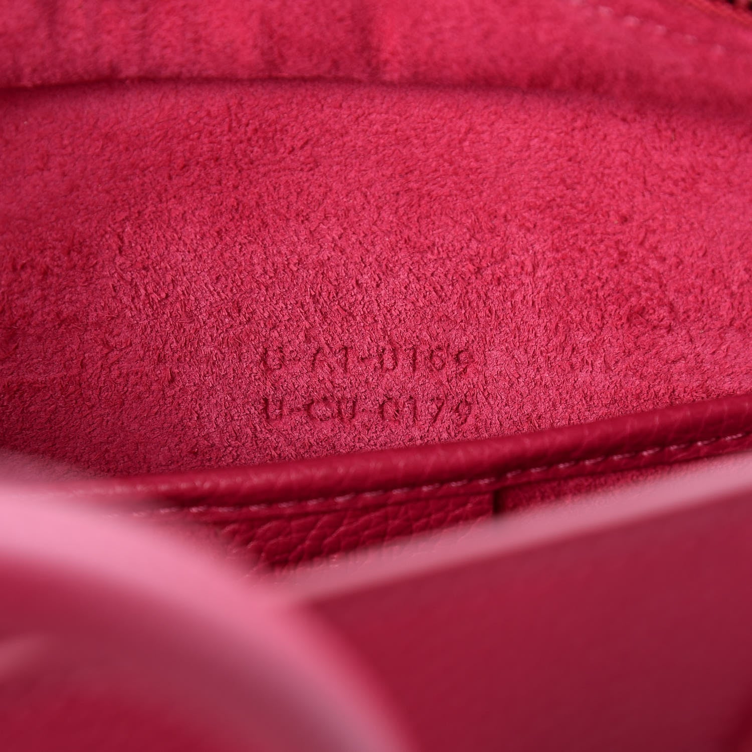Celine Drummed Calfskin Nano Luggage Fuchsia 8 of 10