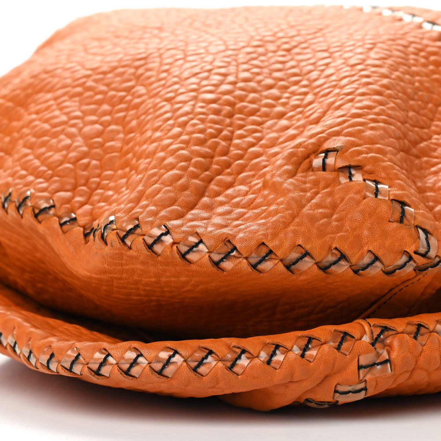 Calfskin PVC Large Double Compartment Hobo Orange