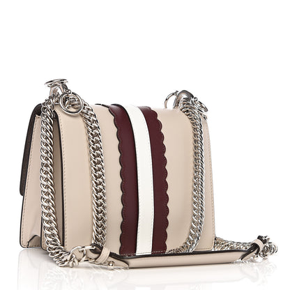 Fendi Vitello Liberty Lucido Catalan Mirror Hypnoteyes Studded Small Kan I Shoulder Bag Grigio Polvere Bordeaux Multicolor 2 of 9