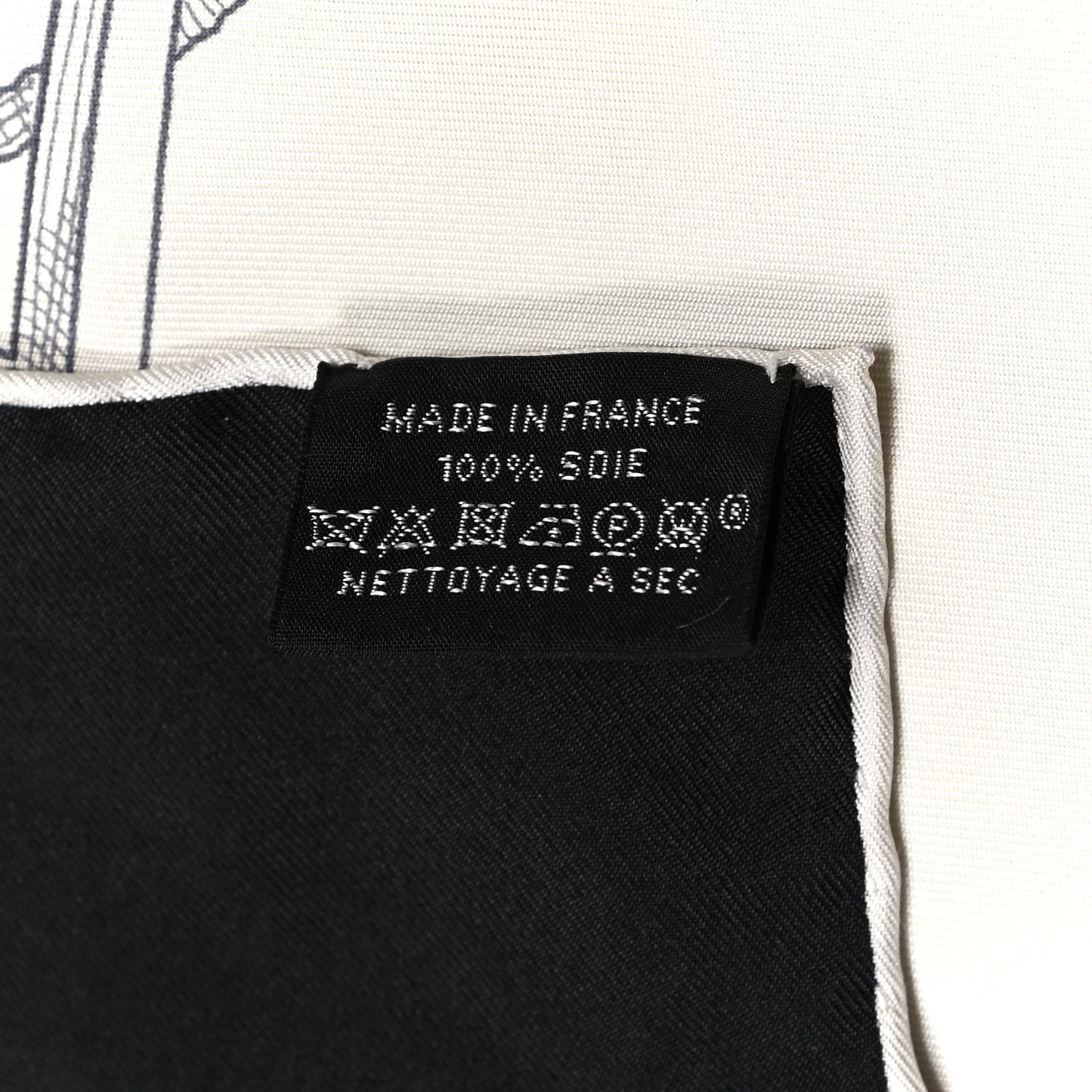 Silk L Instruction Du Roy Scarf 90 Black Gris Or