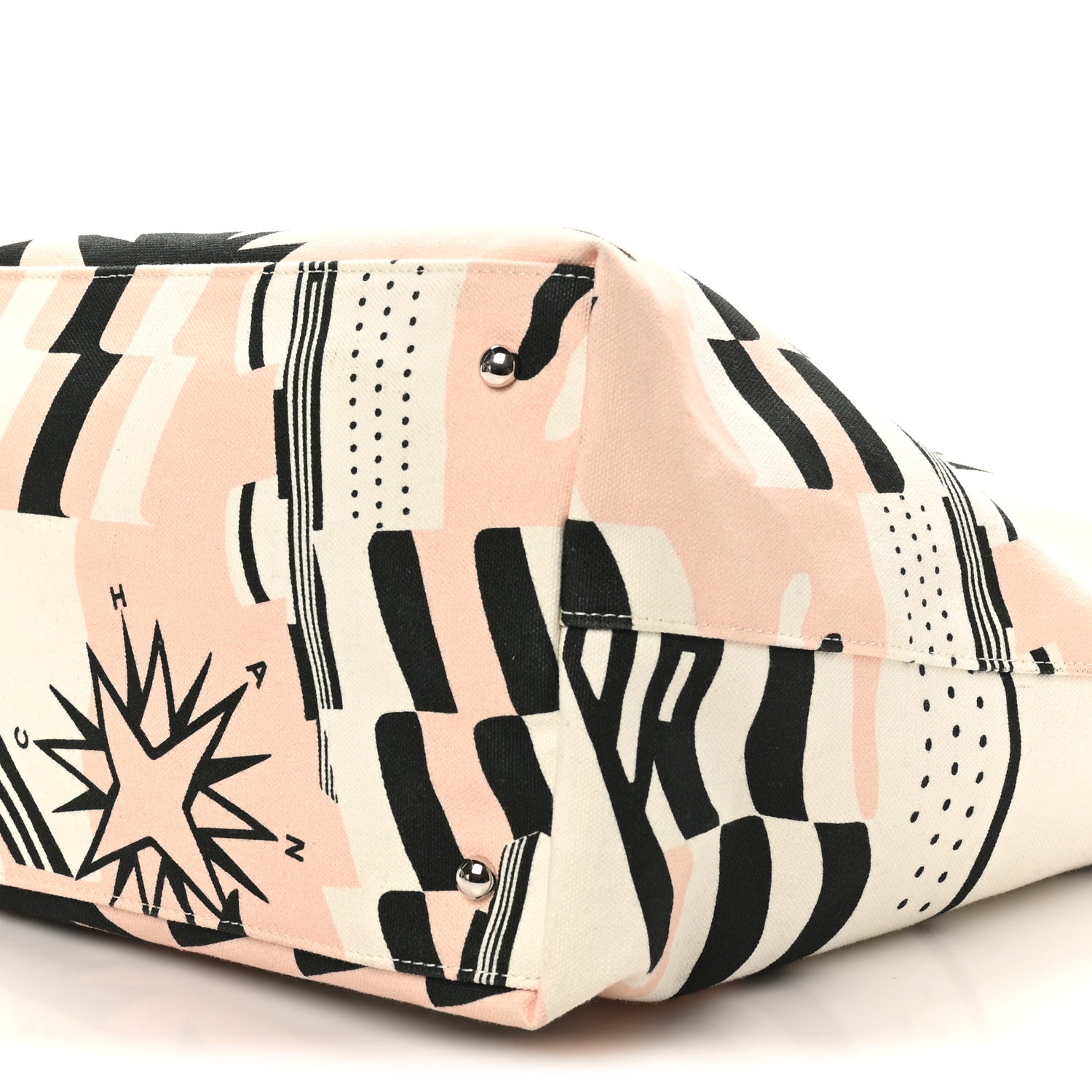 Chanel Canvas Cruise Print Tote Pink White Black 10 of 10