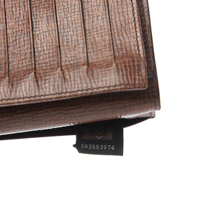 Fendi Zucca Spalmati Vertical Wallet Tobacco Cioccolato 7 of 8