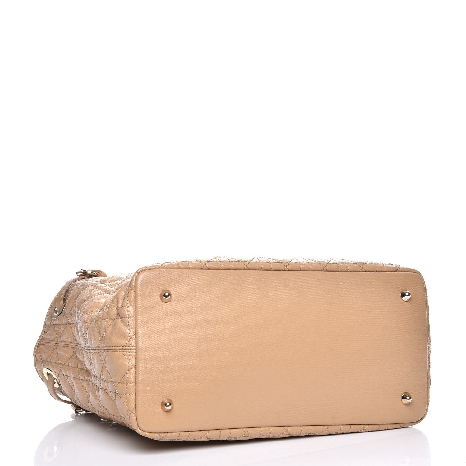 Christian Dior Coated Canvas Cannage Small Panarea Tote Beige 4 of 7