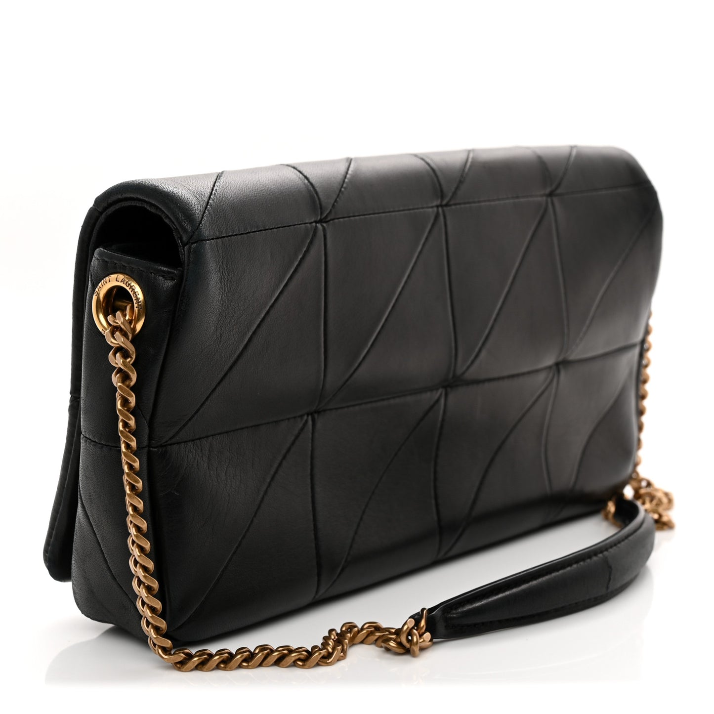 Lambskin Patchwork Monogram Medium Jamie Black